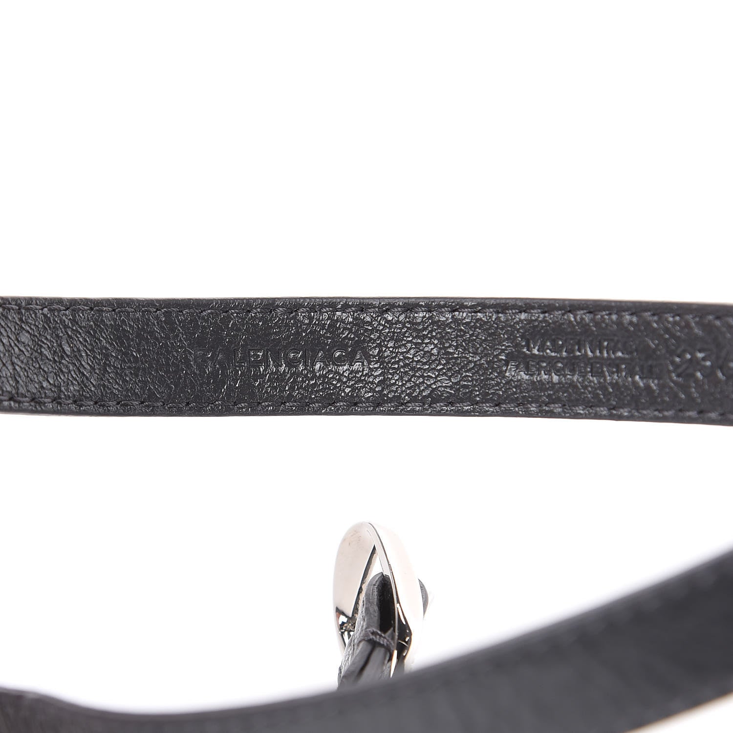 Balenciaga Agneau Giant Silver Hardware Triple Tour M Bracelet Gris Fossile 5 of 6