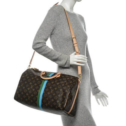 Louis Vuitton Monogram My LV Heritage Speedy Bandouliere 40 Vert Blue Clair 2 of 8