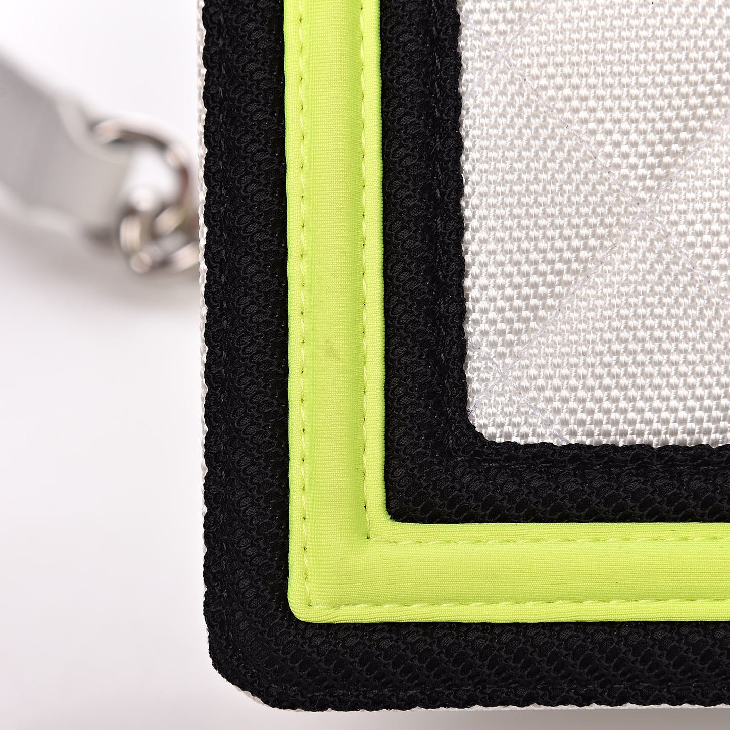 Canvas Quilted Small Fluo Boy Flap White Black Yellow