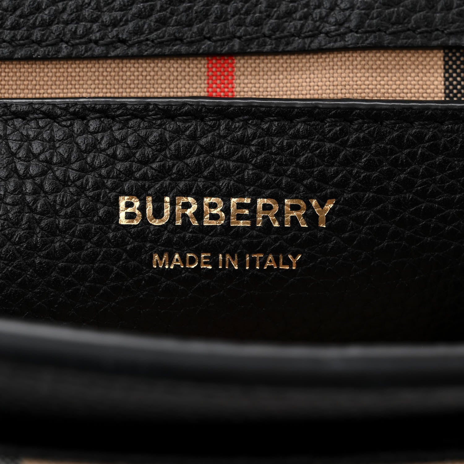Burberry Grainy Calfskin Vintage Check Note Crossbody Bag Black 6 of 15