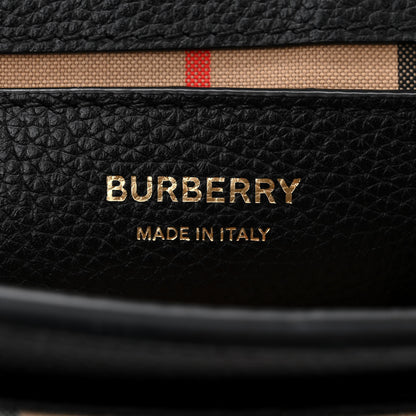 Burberry Grainy Calfskin Vintage Check Note Crossbody Bag Black 6 of 15