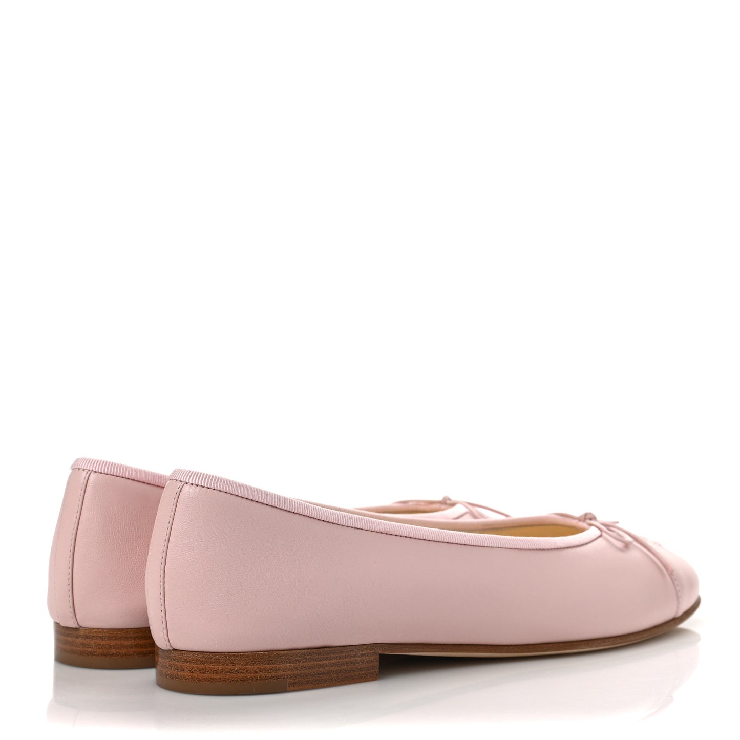 Lambskin CC Cap Toe Ballerina Flats 40 Light Pink