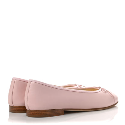 Chanel Lambskin CC Cap Toe Ballerina Flats 40 Light Pink 4 of 8