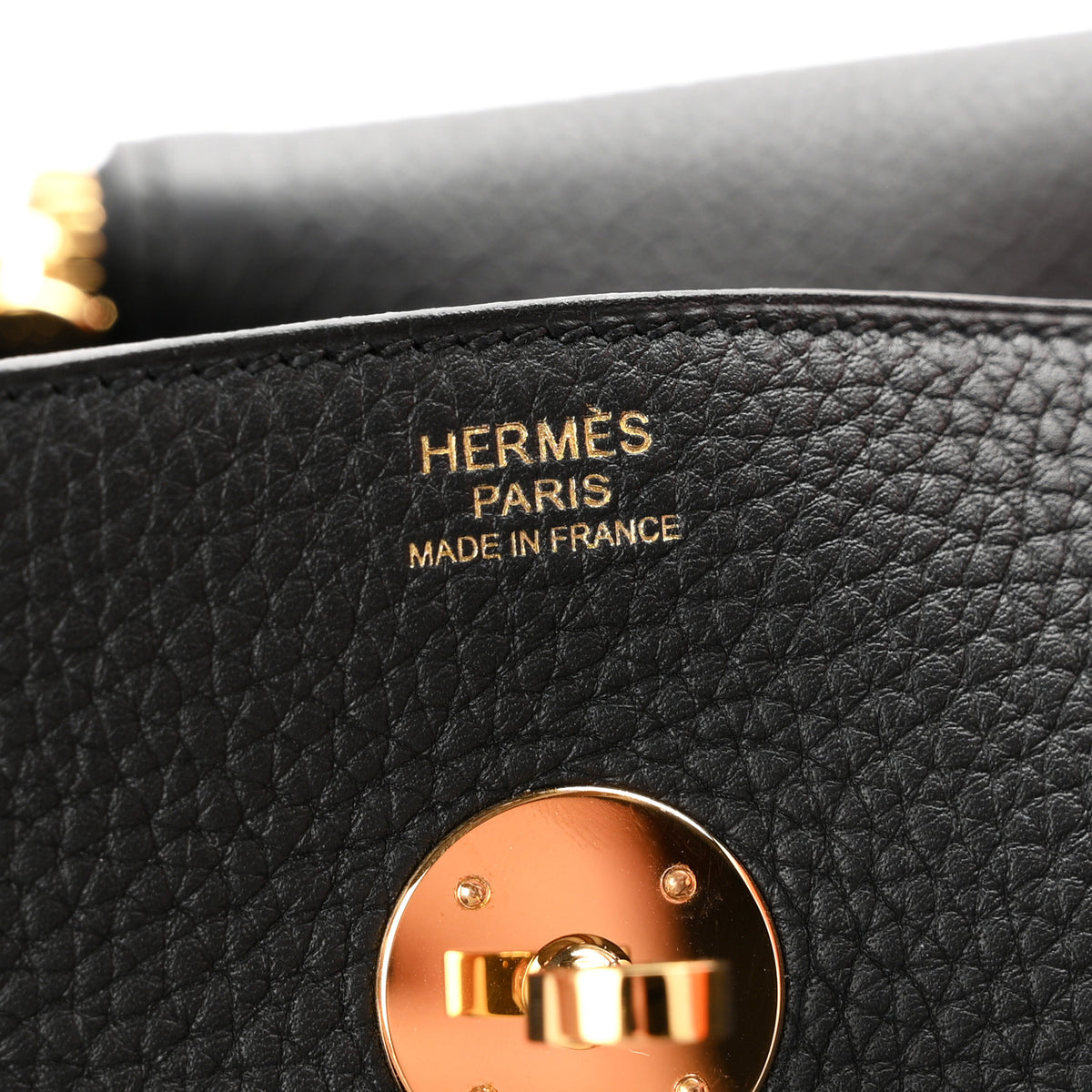 Hermes Taurillon Clemence Lindy 30 Black 6 of 11