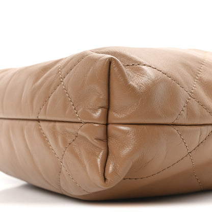 Chanel Shiny Calfskin Quilted Mini Chanel 22 Dark Beige 10 of 10
