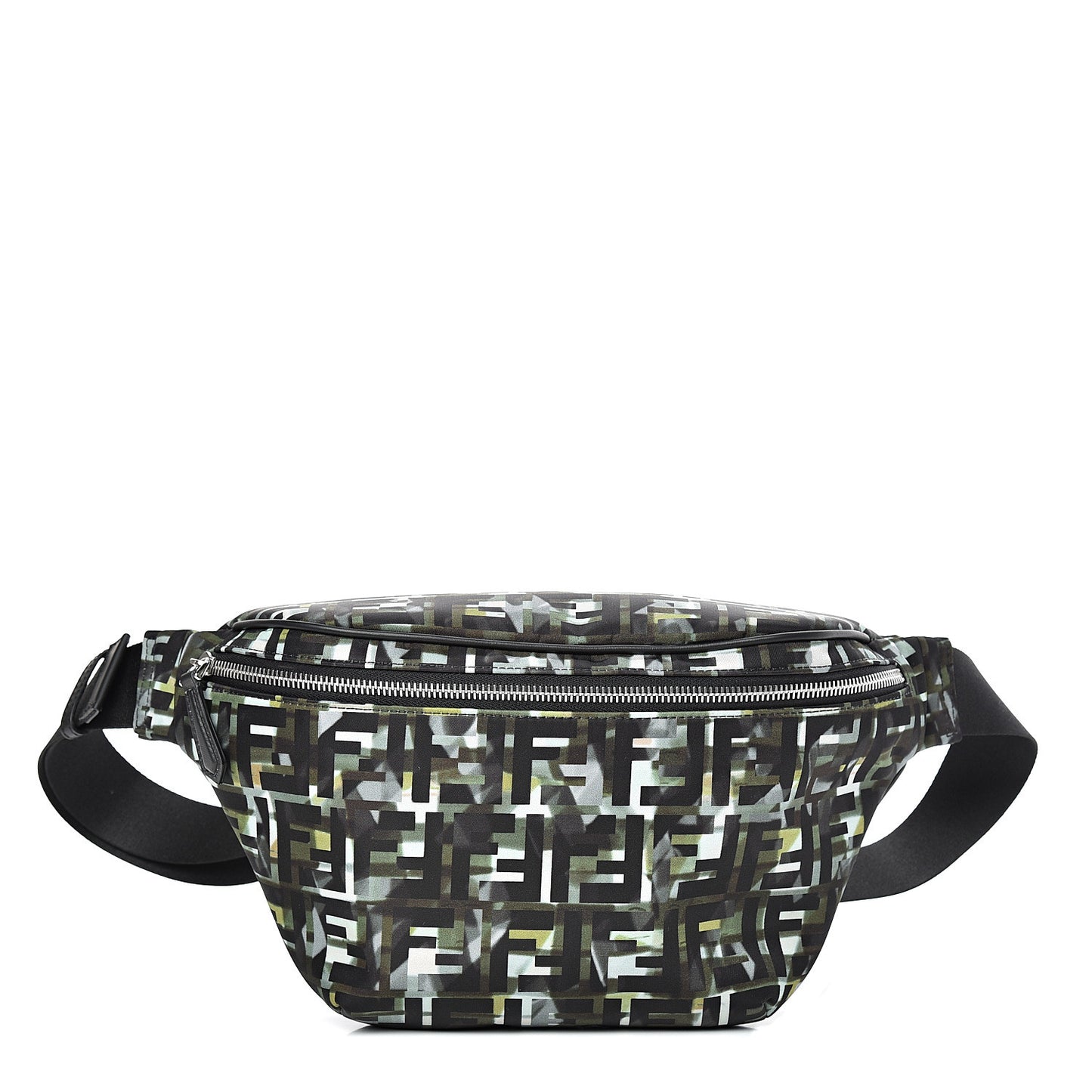 Nylon CamouFF Belt Bag Black Multicolor