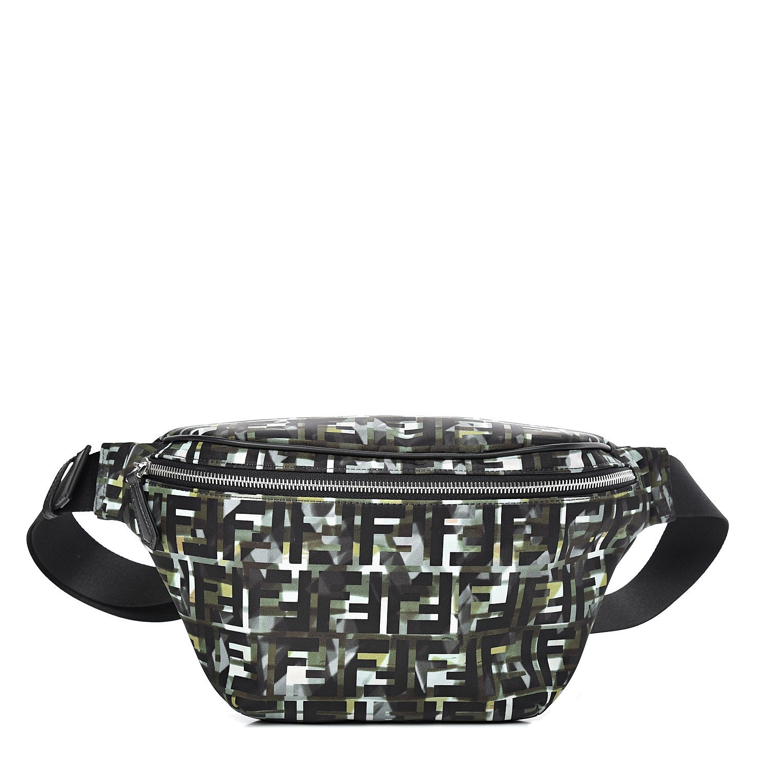 Fendi Nylon CamouFF Belt Bag Black Multicolor 1 of 9