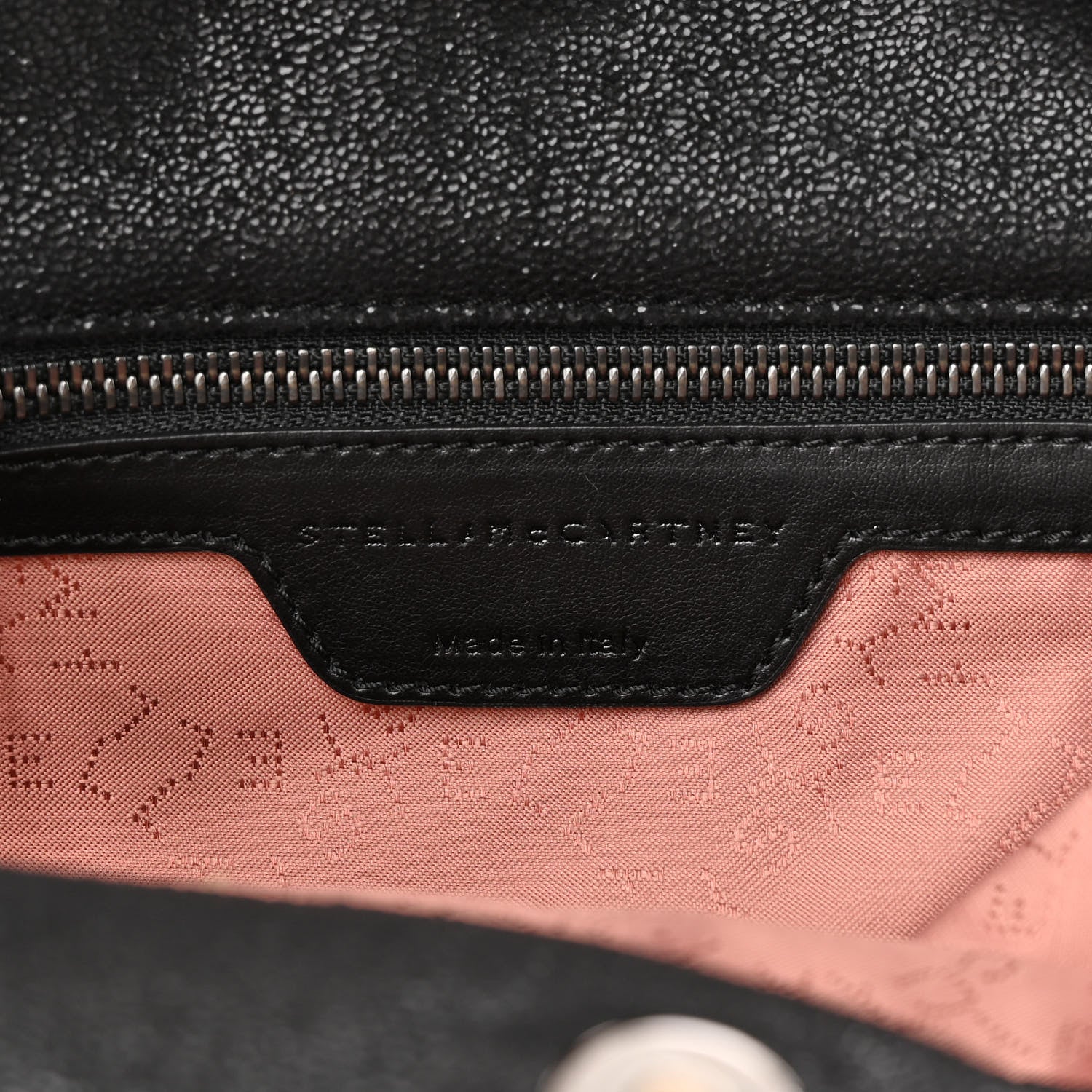 Stella McCartney Shaggy Deer Small Falabella Fold Over Tote Black 6 of 9
