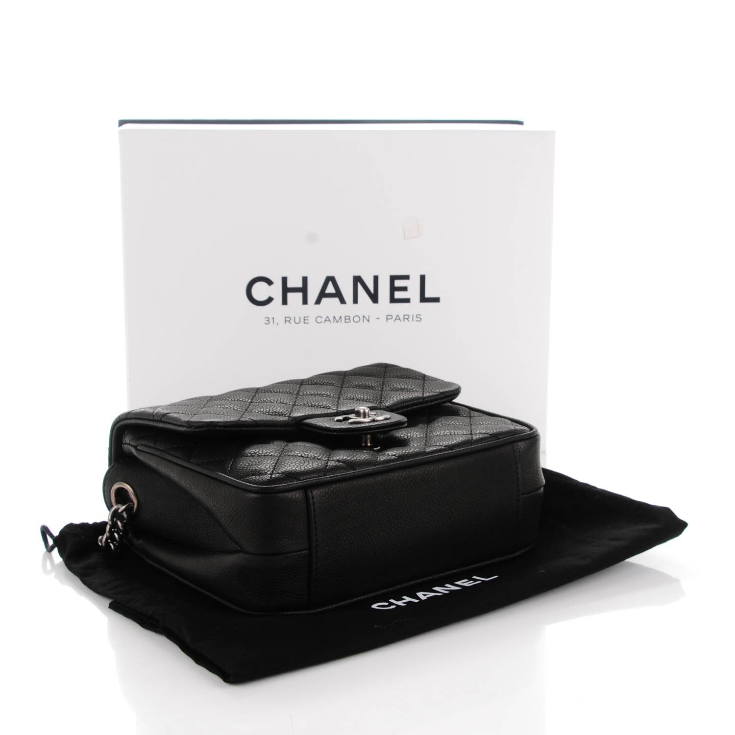 Chanel Caviar Quilted Small Rock In Rome Flap Black 4 of 8