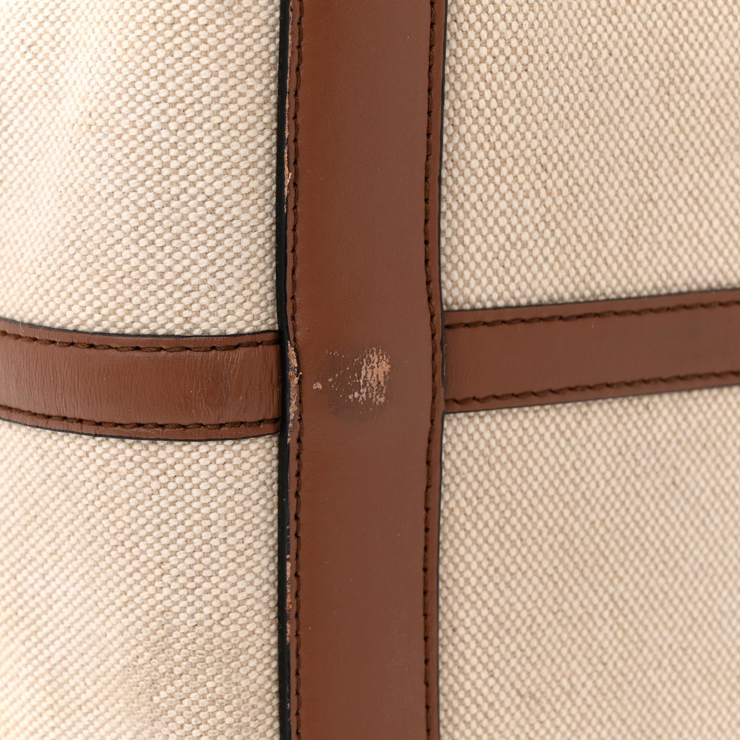 Burberry Cotton Canvas Calfskin Large Soft Belted Tote Bag Natural 10 of 13