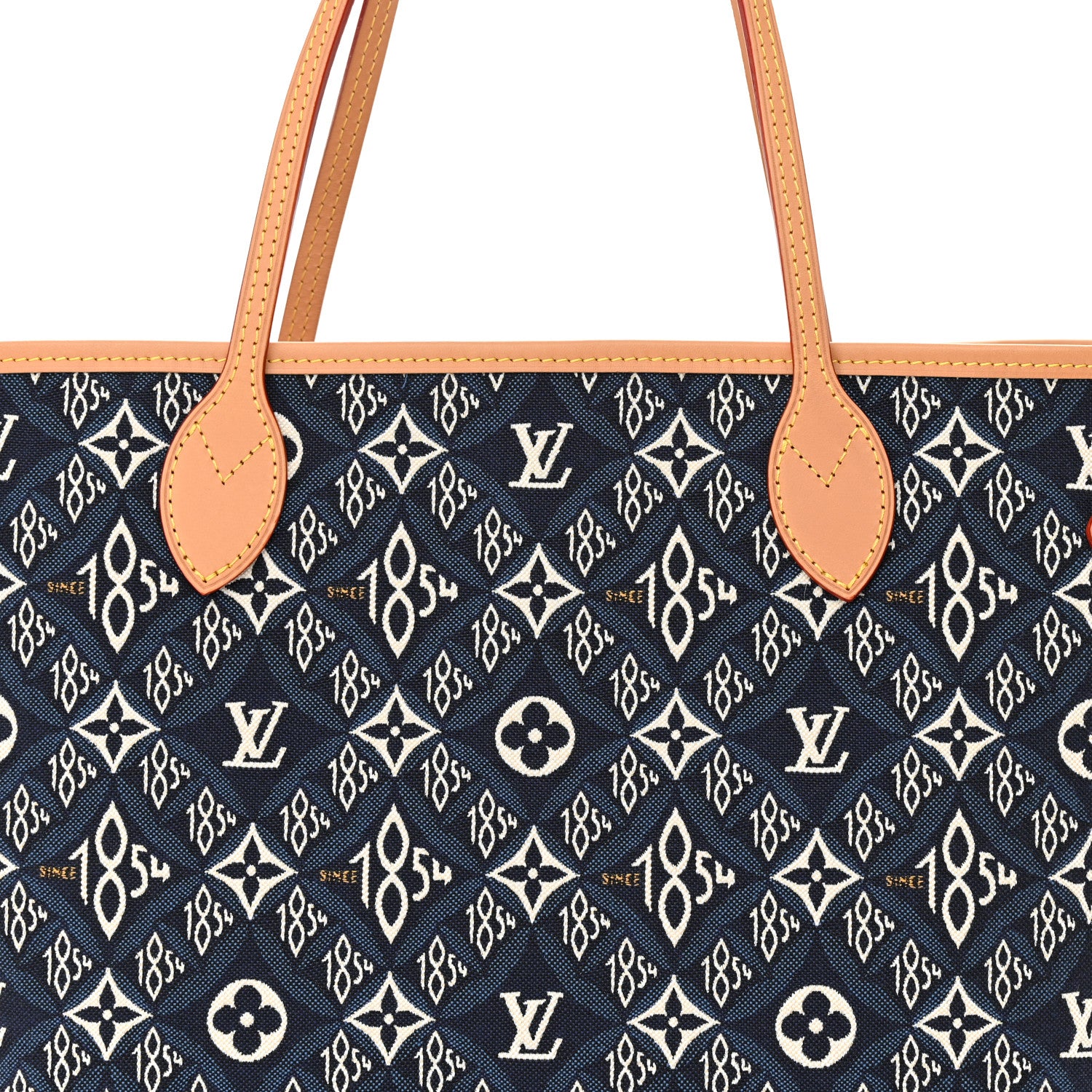 Louis Vuitton Jacquard Since 1854 Neverfull MM Blue 8 of 15