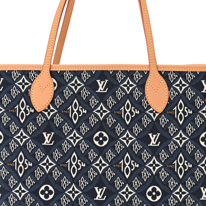 Louis Vuitton Jacquard Since 1854 Neverfull MM Blue 8 of 15