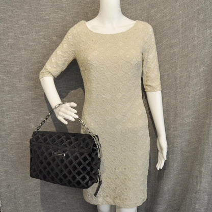 Marc Jacobs Pony Hair and Suede Lattice Flash Chain Bag Black 2 of 4