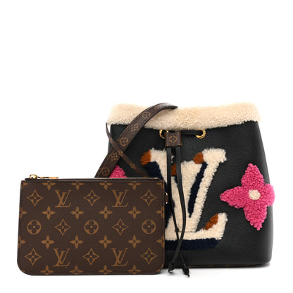 Louis Vuitton Calfskin Teddy NeoNoe MM Black 3 of 13
