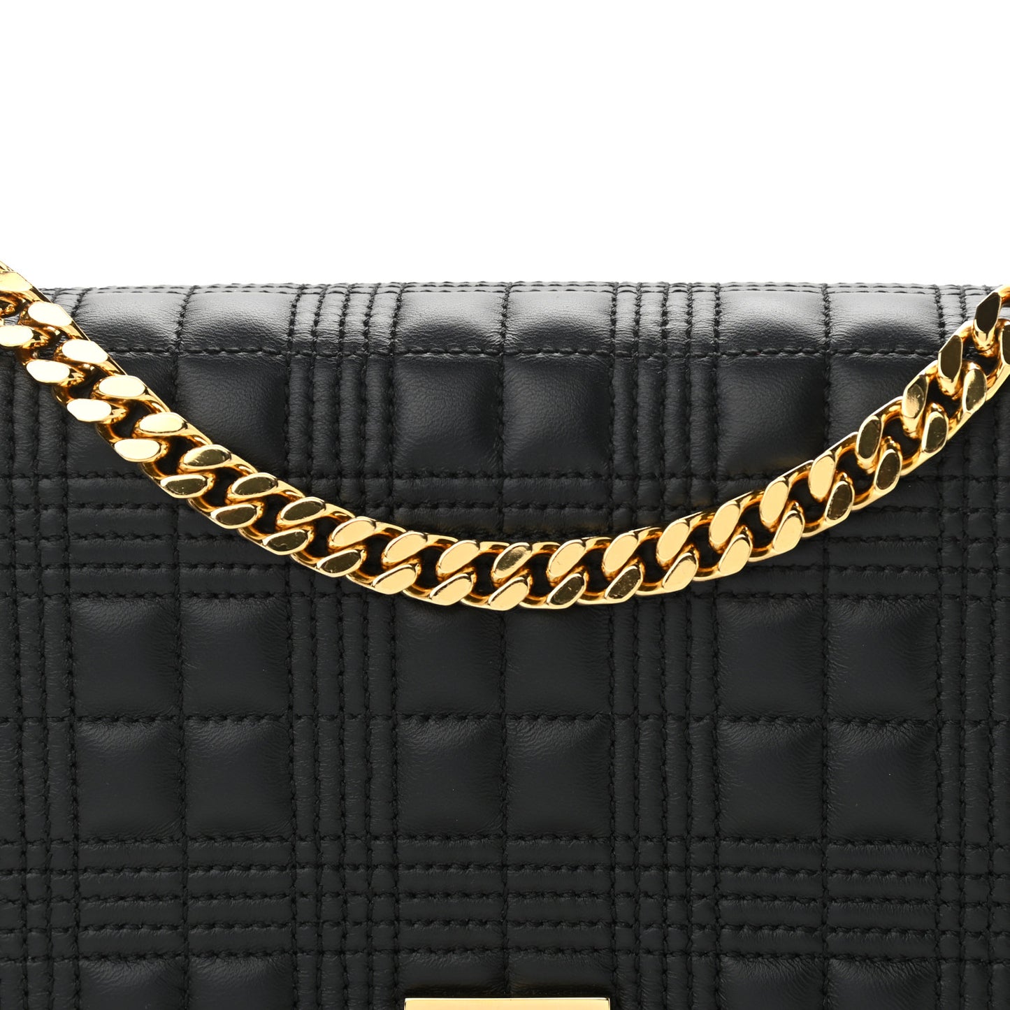 Lambskin Quilted Medium Lola Bag Black