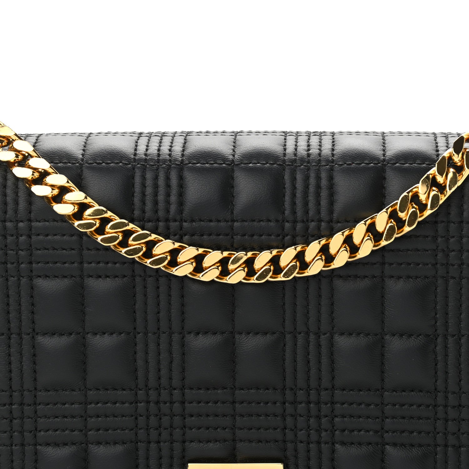 Burberry Lambskin Quilted Medium Lola Bag Black 6 of 18