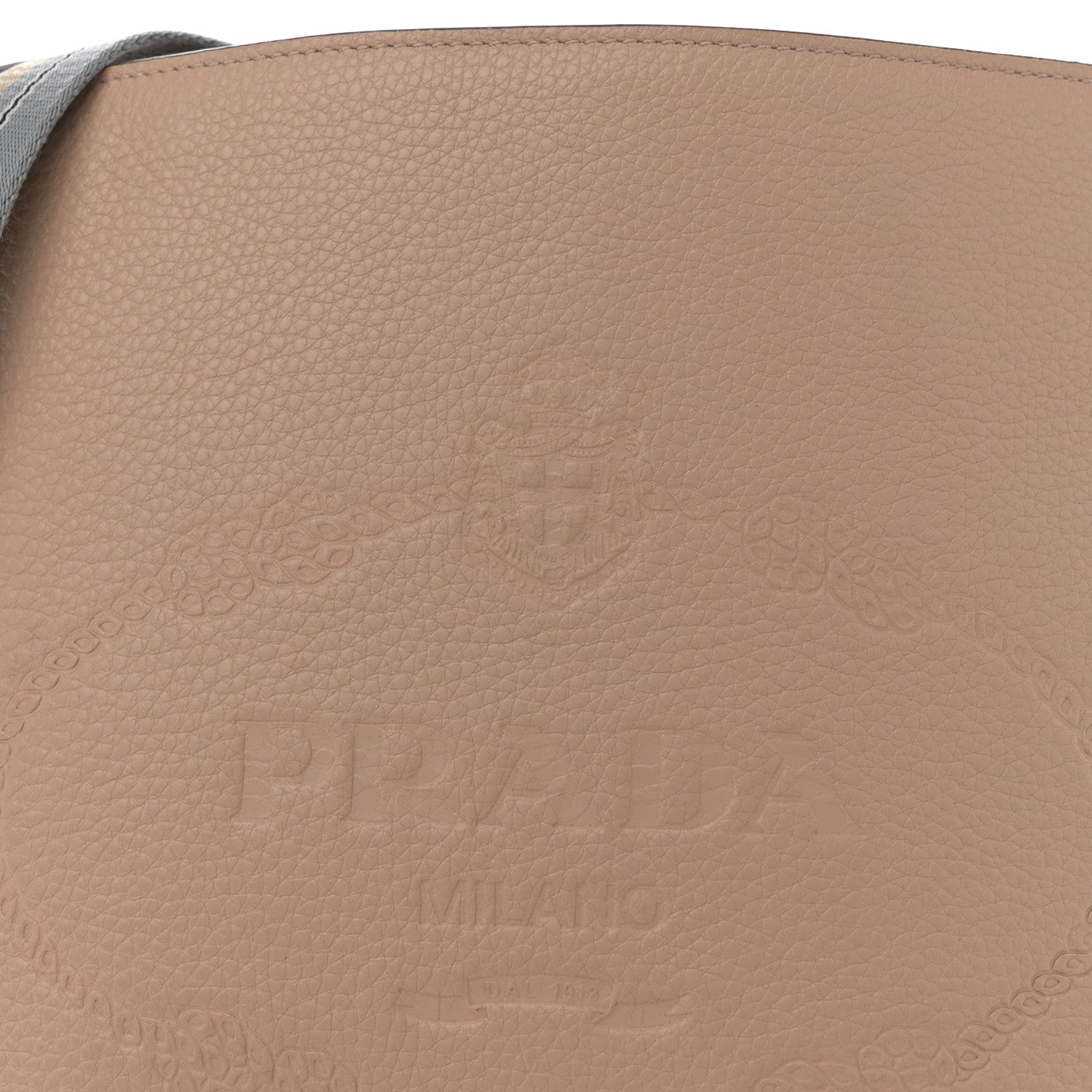 Prada Vitello Phenix Embossed Logo Shoulder Bag Cammeo 7 of 12