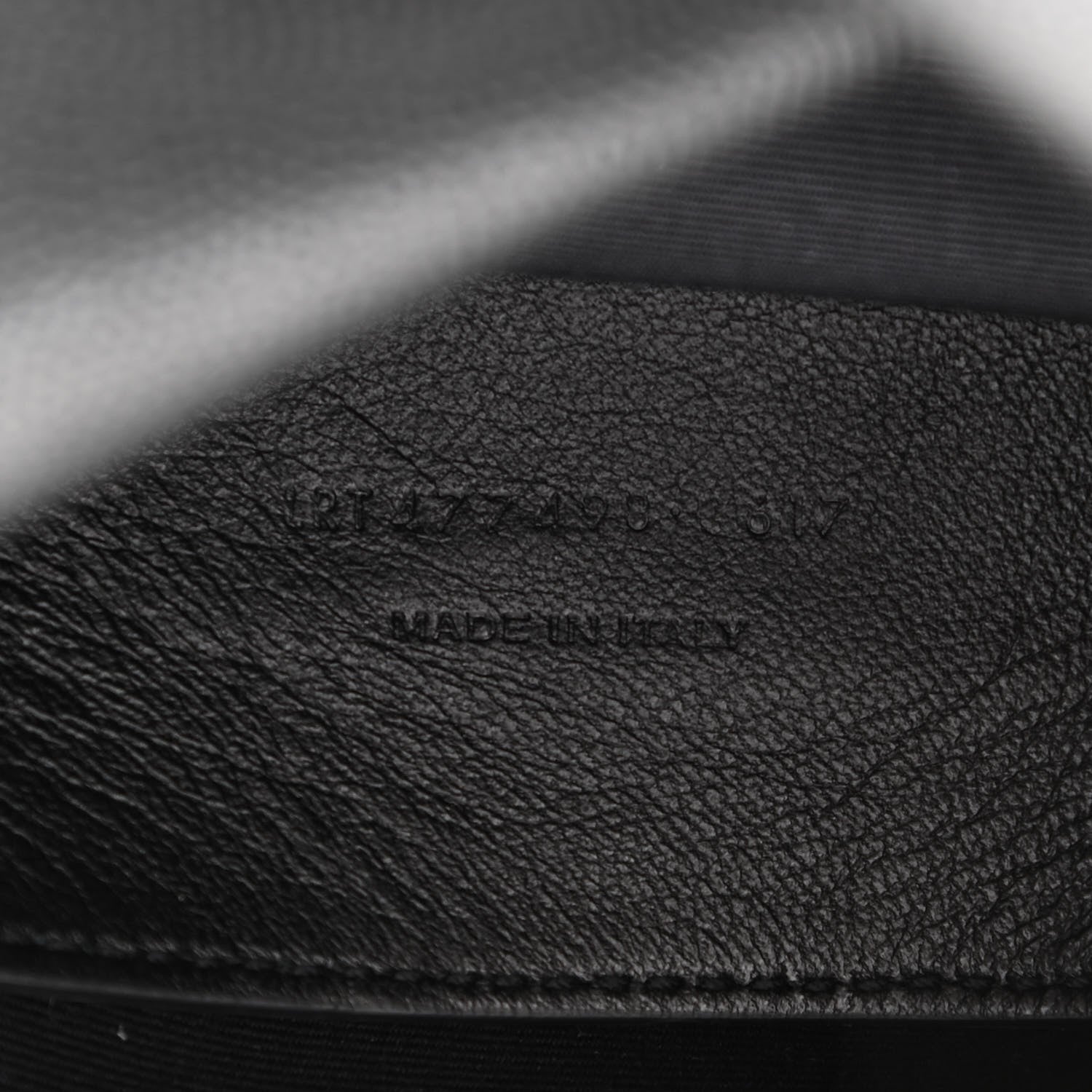 Saint Laurent Grain De Poudre Small West Hollywood Monogram Fold-Over Bag Black 7 of 10