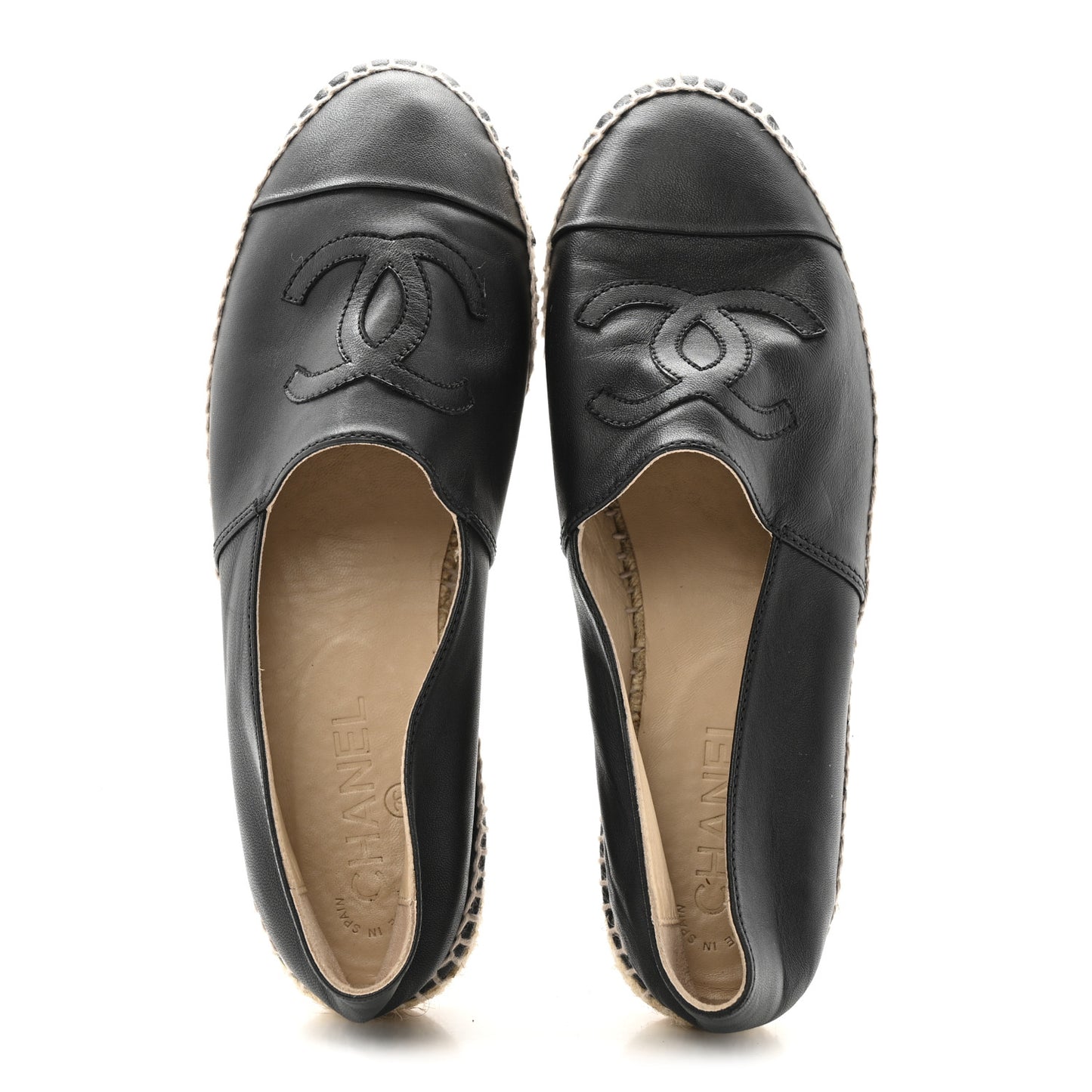 Lambskin CC Espadrilles 39 Black