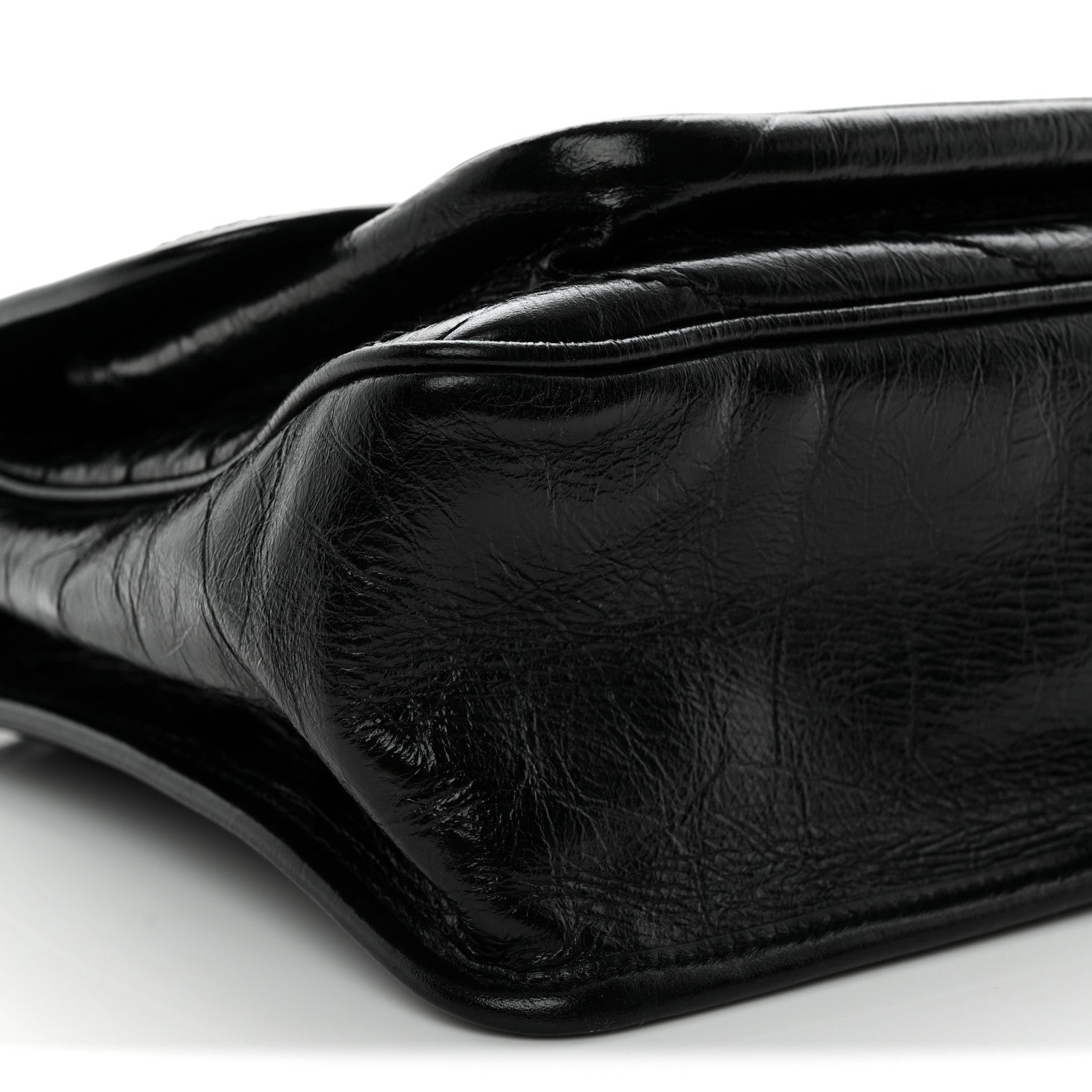 Saint Laurent Crinkled Calfskin Matelasse Monogram Medium Niki Chain Satchel Black 9 of 10