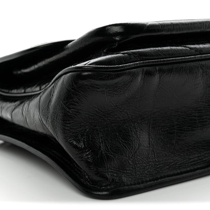 Saint Laurent Crinkled Calfskin Matelasse Monogram Medium Niki Chain Satchel Black 9 of 10
