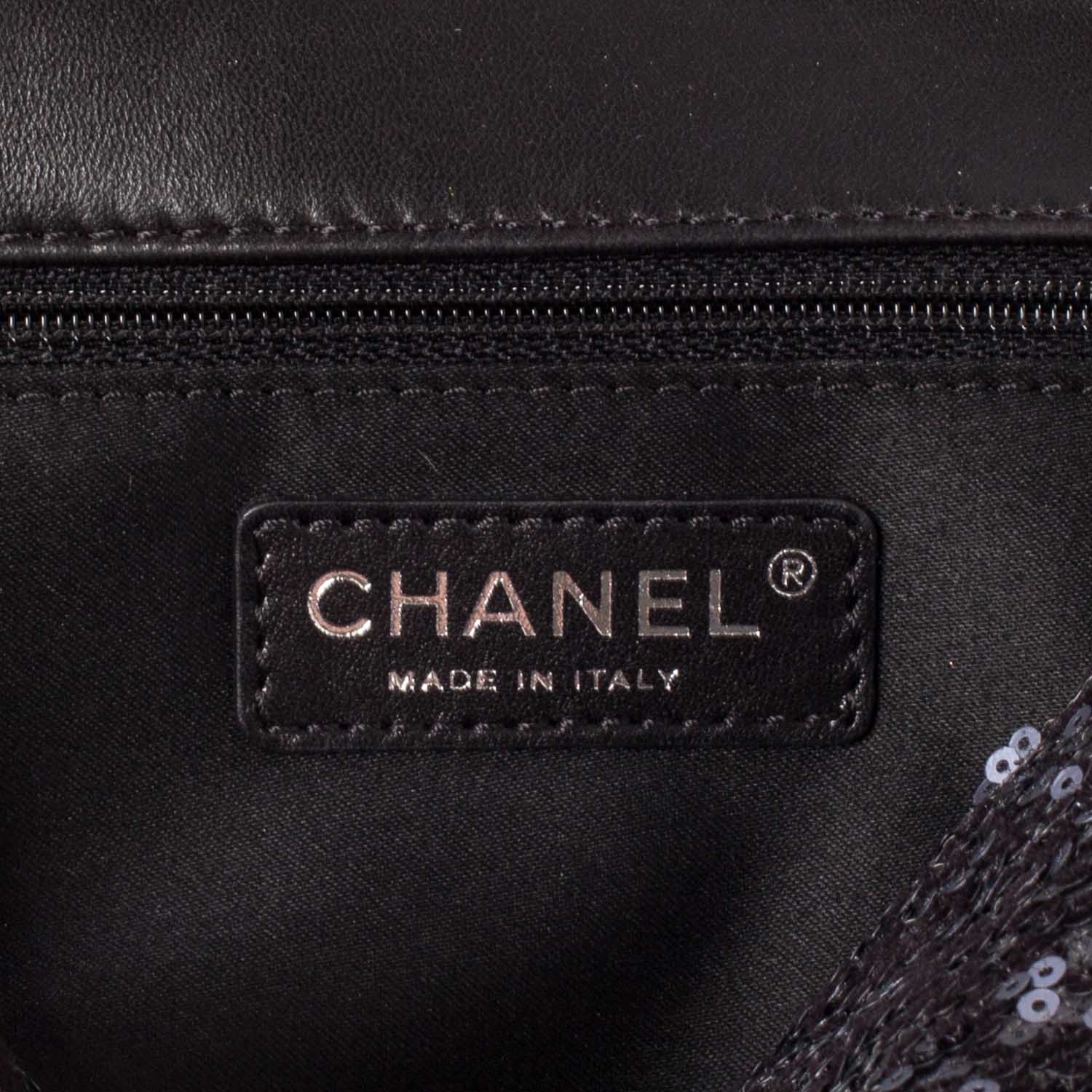 Chanel Sequin Lambskin Medium Moonlight on Water Flap Black 7 of 11