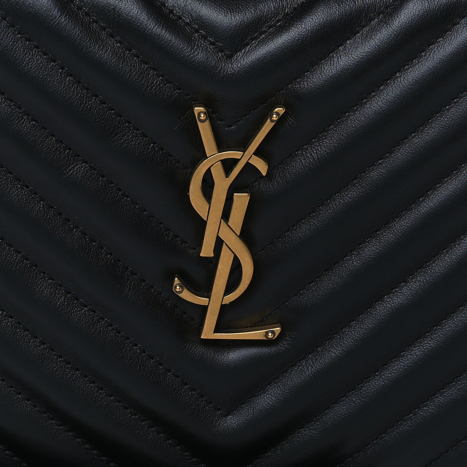 Saint Laurent Calfskin Matelasse Monogram Lou Camera Bag Black 7 of 10