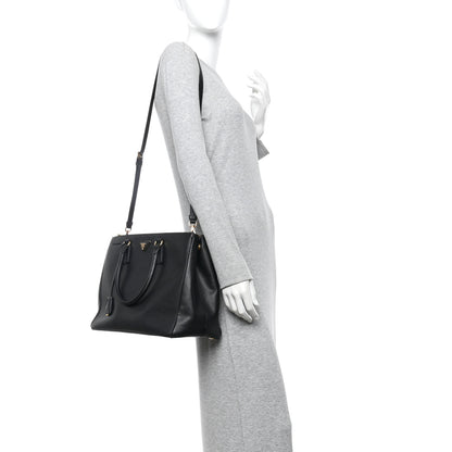Prada Saffiano Lux Large Galleria Double Zip Tote Black 2 of 16