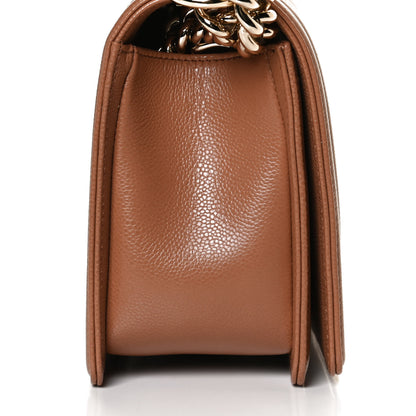 Chanel Caviar Quilted Medium Boy Flap Brown 10 of 12