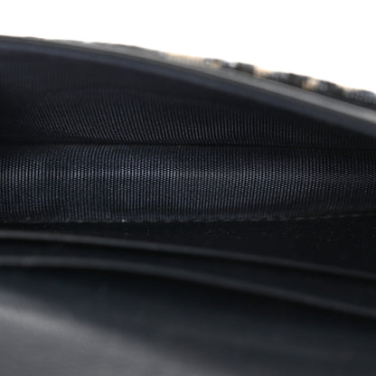 Christian Dior Oblique Saddle Card Holder Blue 5 of 9