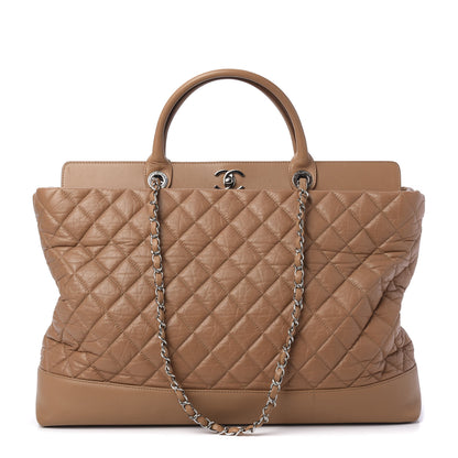 Chanel Aged Calfskin Quilted Be CC Tote Beige 1 of 11