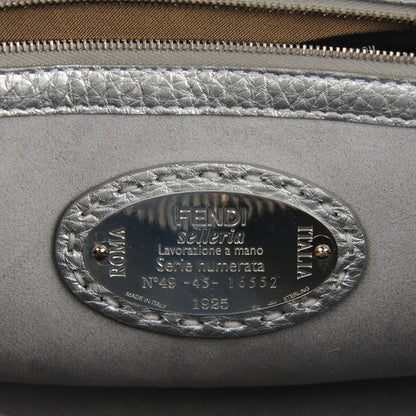 Fendi Cuoio Romano Lux Selleria Lei Boston Tote Argento 7 of 9