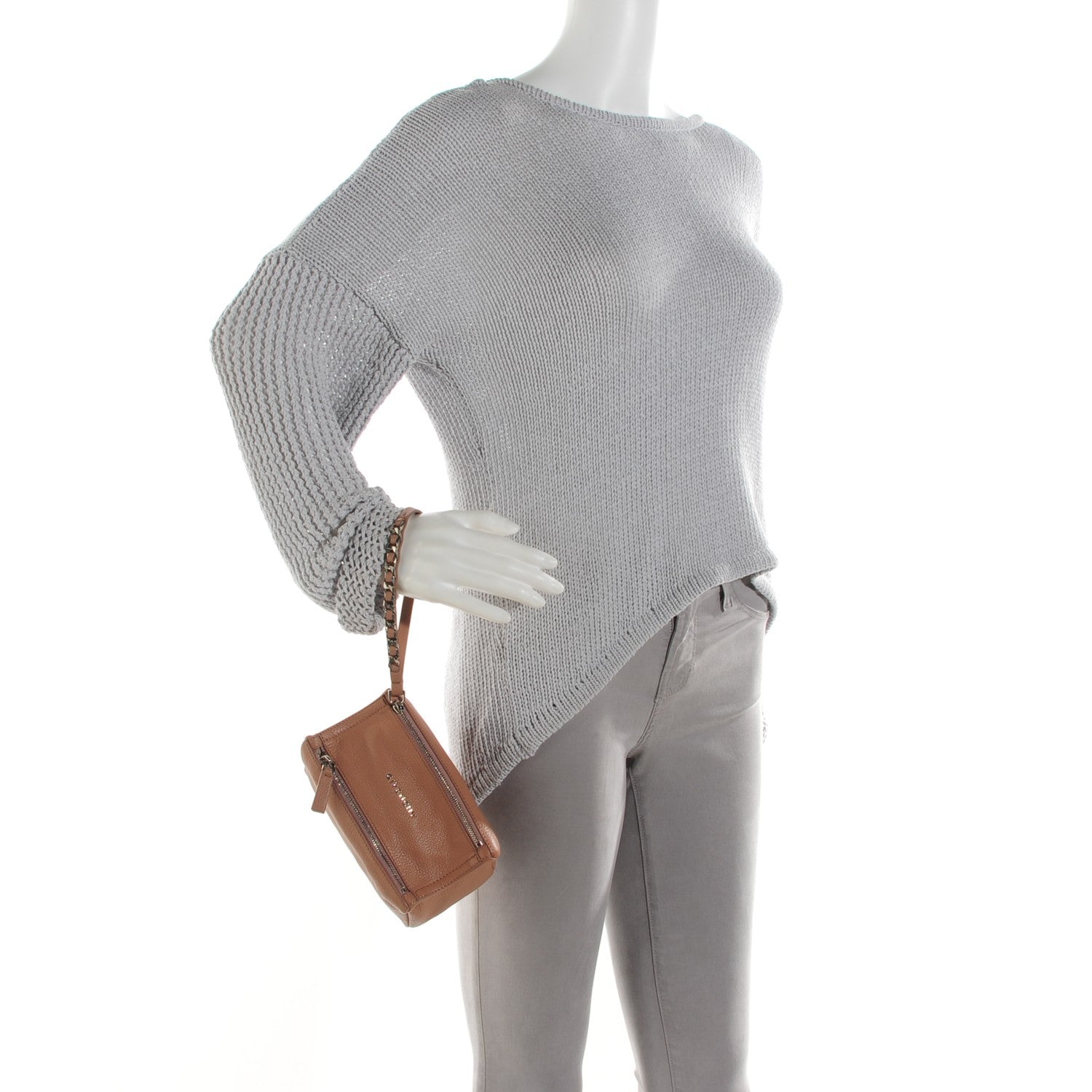 Givenchy Sugar Goatskin Pandora Wristlet Old Pink 2 of 7