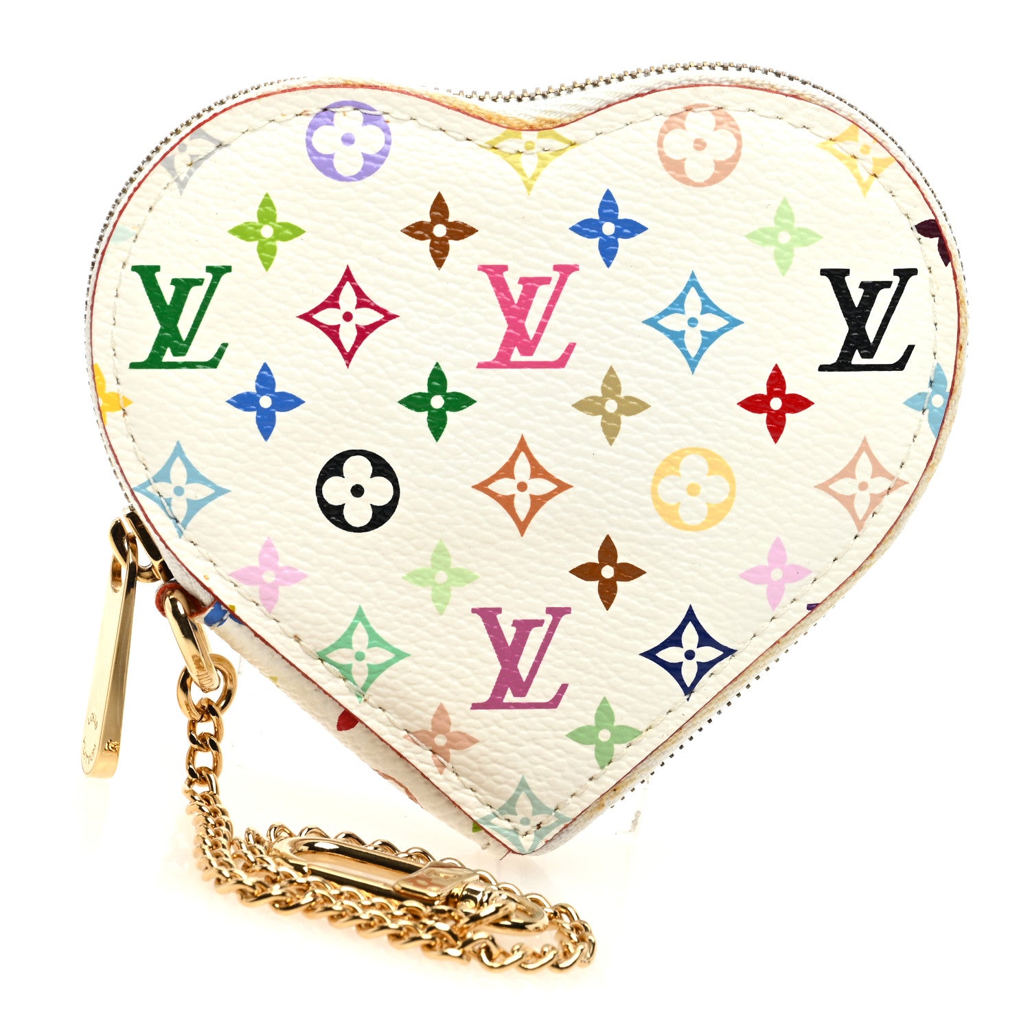Louis Vuitton Monogram Multicolor Coeur Heart Coin Purse White 1 of 6