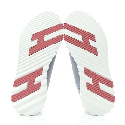 Hermes Technical Canvas Suede Goatskin Bouncing Sneakers 38.5 Gris Multicolor 5 of 7