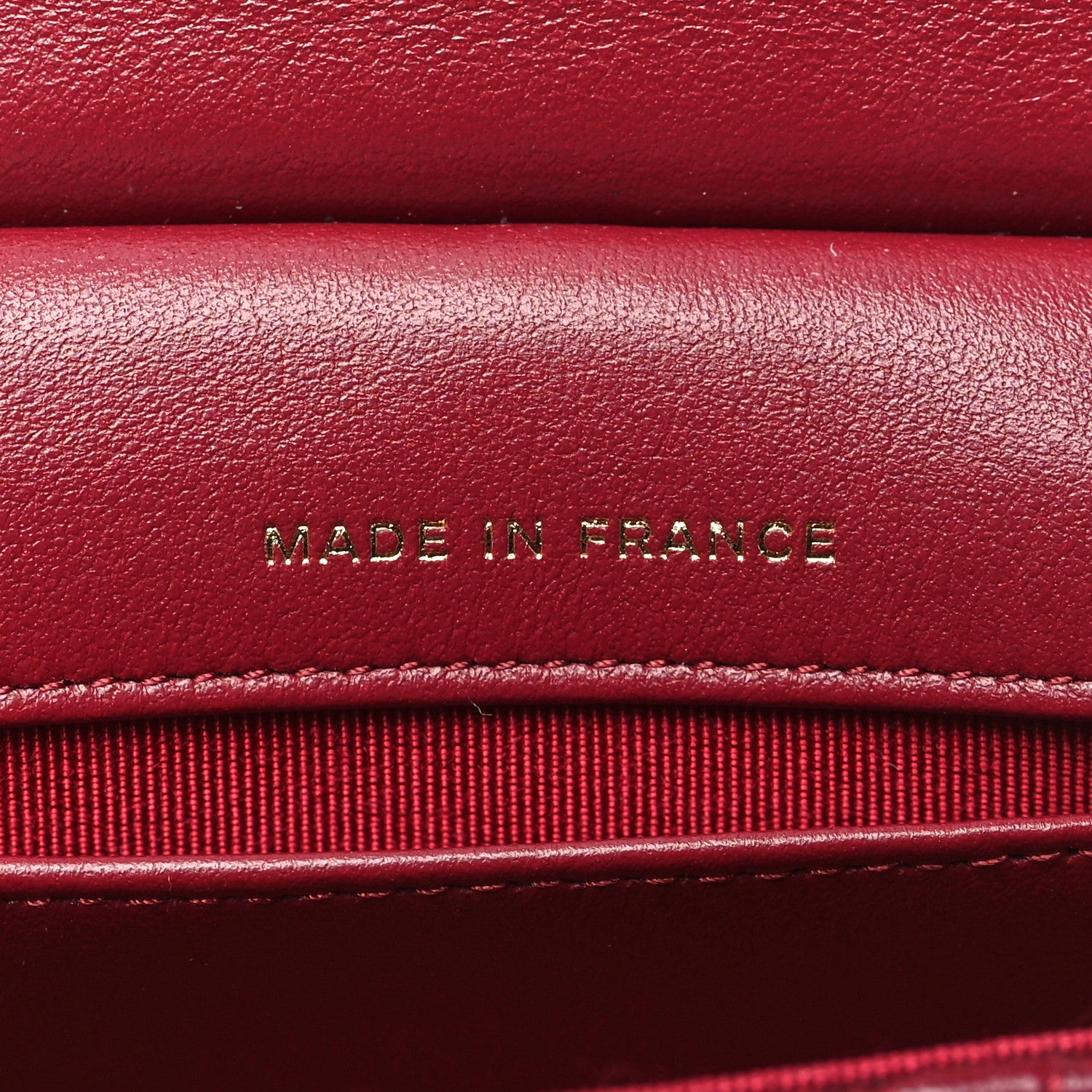Chanel Calfskin Quilted Lady Handle Flap Card Holder With Chain Red 7 of 11