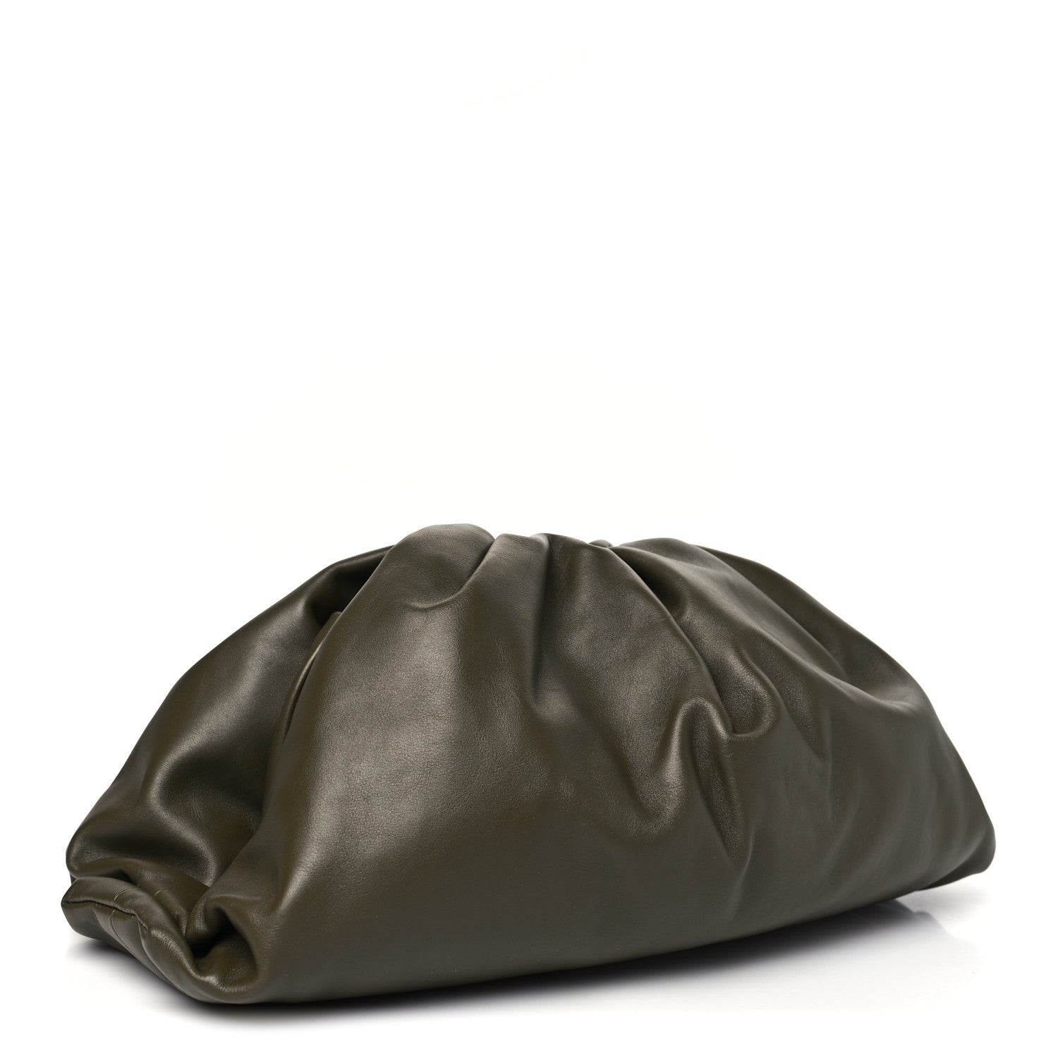 Bottega Veneta Smooth Butter Calf The Pouch Oversized Clutch Kaki Fondent 3 of 8