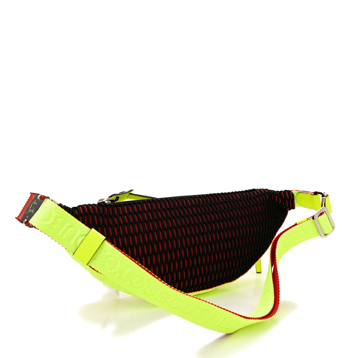 Christian Louboutin Calfskin Spiked ParisnycBelt Bag Fluo Yellow 3 of 10