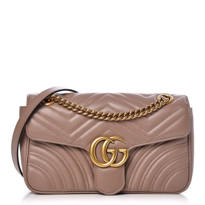 Gucci Calfskin Matelasse Small GG Marmont Shoulder Bag Porcelain Rose 1 of 7