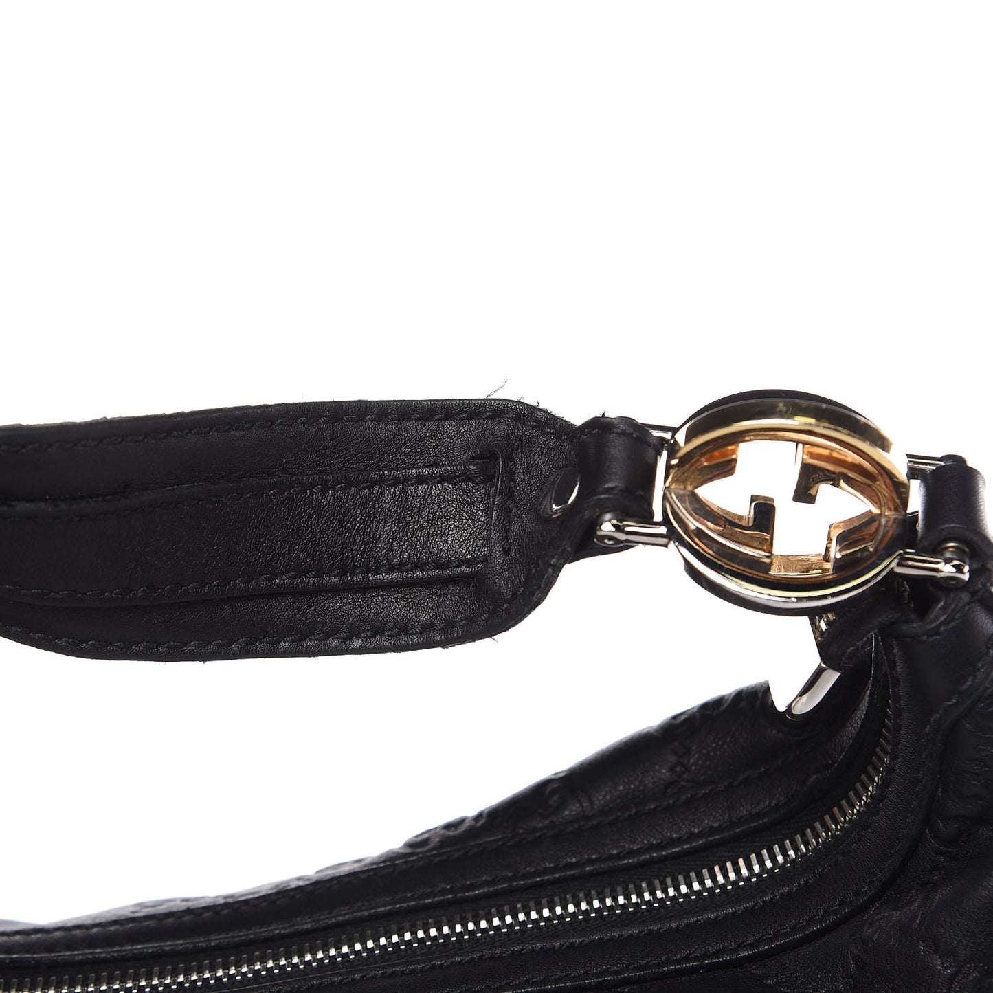 Guccissima Large GG Twins Hobo Black