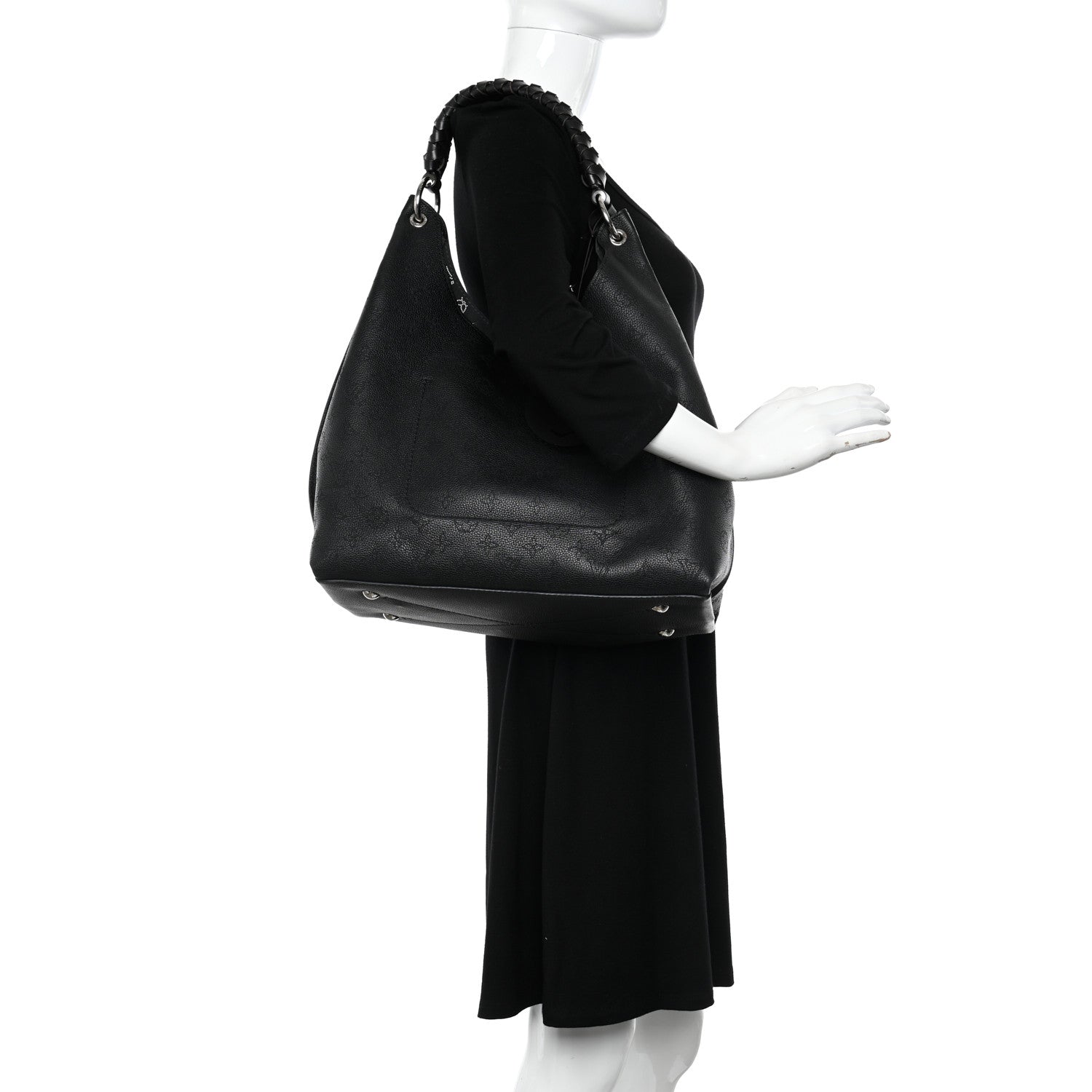 Louis Vuitton Mahina Carmel Hobo Black 2 of 9