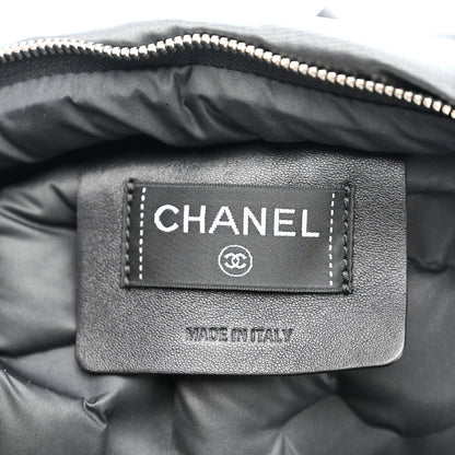Chanel Nylon Embossed Small Doudoune Backpack Grey 6 of 10