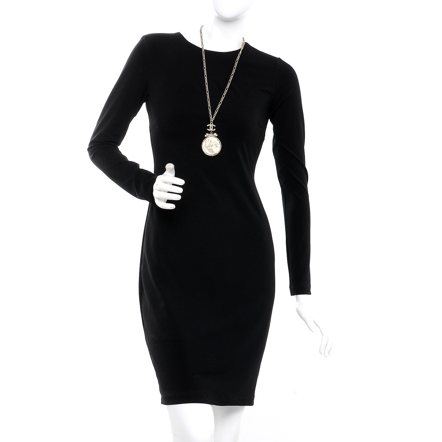 Chanel CC Coco Mademoiselle Coin Necklace Gold 2 of 7