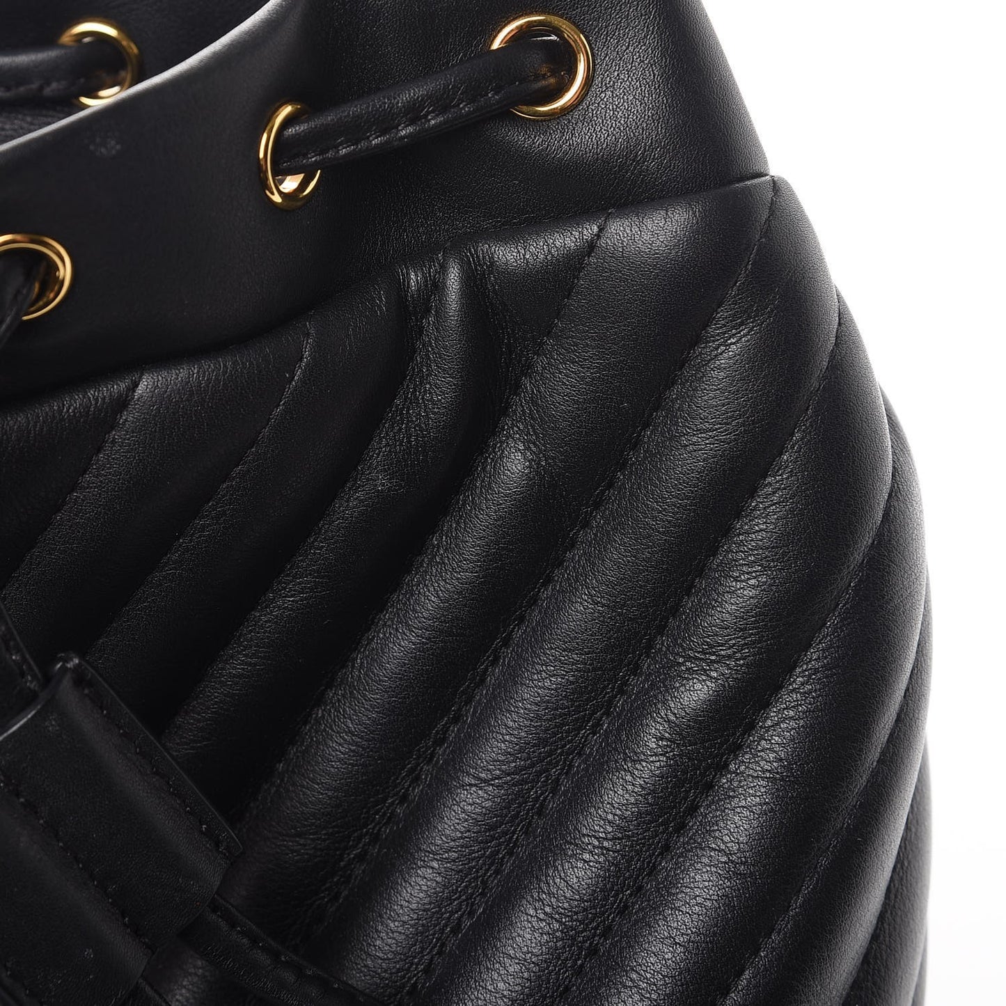 Calfskin Chevron Quilted Small Urban Spirit Backpack Black