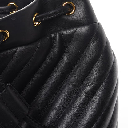 Chanel Calfskin Chevron Quilted Small Urban Spirit Backpack Black 10 of 14
