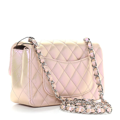 Chanel Iridescent Calfskin Quilted Mini Rectangular Flap Pink 3 of 9