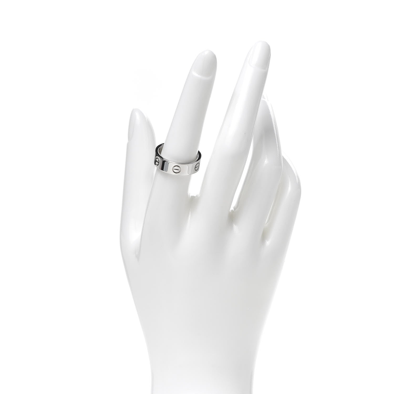 Cartier 18K White Gold 5.5mm LOVE Ring 57 8 2 of 5