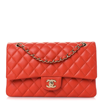 Chanel Caviar Quilted Medium Double Flap Light Red 1 of 12