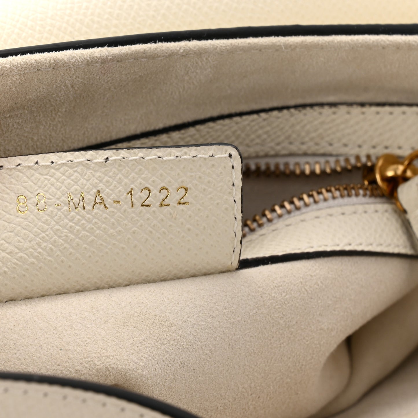 Grained Calfskin Saddle Bag With Strap Latte