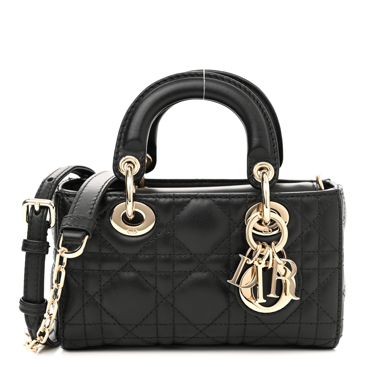 Christian Dior Lambskin Cannage Micro Lady D-Joy Black 1 of 10